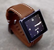 IPEVO Chrono Leather Strap for iPod Nano 6G - Brown