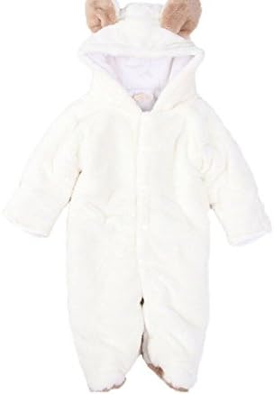 ETSYG Warm Baby Infant Jumpsuit Body Suit(80 for 6-12 Months Baby, White Sheep)