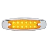 Amber 12 LED Truck Trailer Clearance Side Marker Light Reflective Style Design 
