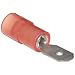 Morris Products 11946 Male Disconnect, Double Crimp, Nylon Insulated, Red, 22-16 Wire Size, 0.020"X0.187" NEMA Tab  (Pack of 100)