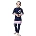 KXCFCYS Muslim Swimwear for Kid Girls Children Modest Islamic Hijab Swimsuits Burkini (NO2, 120cm)