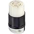 Leviton 2733 30 Amp, 480 Volt 3-phase, NEMA L16-30R, 3P, 4W, Locking Connector, Industrial Grade, Grounding - Black-White
