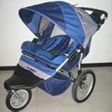 Free Wheeler AL 2 Blue  Grey Swivel Wheel Double Jogging Stroller from Schwinn