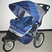Free Wheeler AL 2 (Blue / Grey) Swivel Wheel Double Jogging Stroller from Schwinn