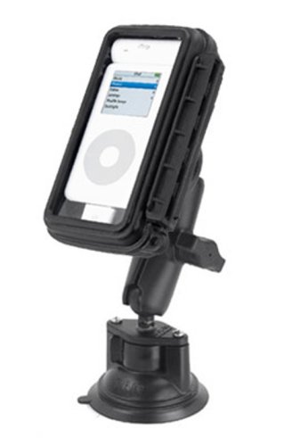 RAM Mounting Systems RAM-B-166-AQ2U Waterproof Medium Aqua Box Device Holder with Suction Cup Mount