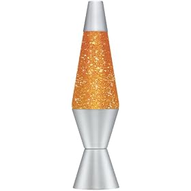 Lava Lite 14.3" Glitter Lamp - Orange Liquid/Silver Glitter