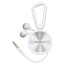 Sony MDRKX70LWW Key Ring Style Retracable In Ear Headphones - White