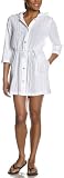 Dotti Women's Mesh Stripe Long Sleeve Textured Gauze Hooded Jacket with Belt