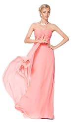 Strapless  Chiffon/Polyester  Ball Gown Evening Dress/Bridesmaid Dress/Prom Dress 