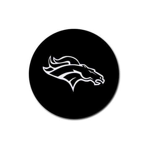 Broncos denver Round Rubber Coaster set 4 pack Great Gift Idea