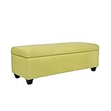 angelo:HOME Kent Storage Bench Ottoman in Kiwi Lime Green Basket