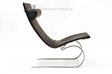 Alphaville Design SA-SPRI-PR_K Springing Premio Black Italian Leather Chair, Includes Pillow