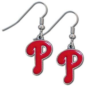 MLB Dangling Earrings - Philadelphia Phillies Logo