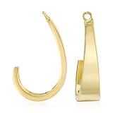 14kt Yellow Gold J-Hoop Earring Jackets