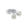 14k White Gold, Round, Diamond Stud Earrings (1/10 cttw, IJK , I2-I3)