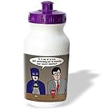Rich Diesslins Funny General Cartoons - Super Hero Parody with Batman and Clark Kent at the bar - Water Bottles
