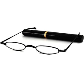 Able Vision Tube Readers Reading Glasses - MT-1 Ultra-Thin Black