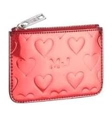 Marc By Marc Jacobs Limited Edition Heart Skinny Case Wallet Bag with Key Ring Red
