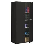 Global Office 9336-S72L-BLK Storage Cabinet Office Shelf
