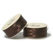 NYMO Nylon Beading Thread Size D for Delica Beads Brown 64 Yards (58 Meters)