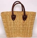 Moroccan Straw Summer Beach / Shopper / Tote Bag 15 X 5.5 X 10.5