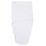 スワドル コットンニット ベビー おくるみ (Ｌ, オフホワイト)