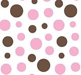 Chocolate Brown & Bubblegum Pink Polka Dot Tissue Paper - 24 XL Sheets