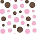 Chocolate Brown & Bubblegum Pink Polka Dot Tissue Paper - 24 XL Sheets