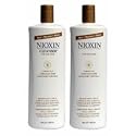 Nioxin Cleanser and Scalp Therapy for Fine Hair System 4, Liter Set (33.8 oz each)