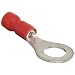 Morris Products 10018 Ring Terminal, Vinyl Insulated, Red, 22-16 Wire Size, 1/4" Stud Size (Pack of 100)
