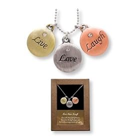 Live, Love, Laugh Essence of Life Reversible Necklace