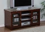 Stonegate Aged Brown Cherry Media Console with Glass
