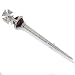 Jewelry : Sterling Silver Carnelian, Marcasite & Amethyst Cross Stick Pin