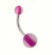 Lavender Purple Multi Color Glitter/Glow Belly Rings - 14 Gauge - 5mm and 8mm Balls - Sold Individually