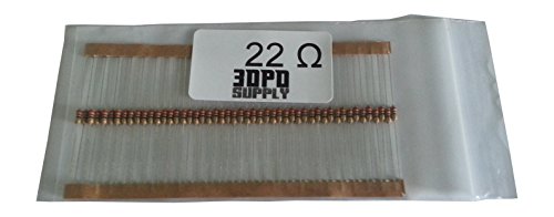 4.7 Ohm Resistors, 1/4 Watt, 5% tolerance, 100 pieces