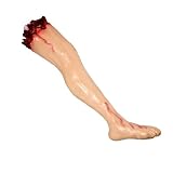 Cut-off Severed Leg Prop: 25 inch long Foam-filled Latex Halloween Decoration