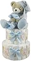 Nursery Tales Blue Diaper Cake - Large New Baby Gift Basket Baby Shower Centerpiece by Peachtree Baby Cakes