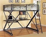 Z-Bedroom Full Size Loft Study Bunk Bed