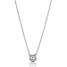 Sterling Silver 925 Round Cubic Zirconia CZ Solitaire Pendant Necklace - Ideal Gift For Mother, For Her, Birthday, Anniversary, Bridal, Wedding, Engagement