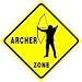 ARCHER ZONE sign * street hunting sport bow