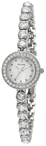 Bulova Women's Crystal Pendant and Bracelet Watch Boxed Set White Pearlized Dial Watch #96X108