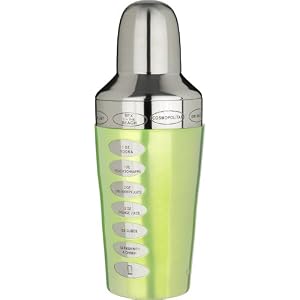 Trudeau Fusion Recipe 20-Ounce Cocktail Shaker, Green by Trudeau