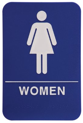 Women's Restroom Sign - Blue
