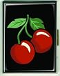 Vintage 50's Style "Cherries" Retro Cigarette/Business Card Holder
