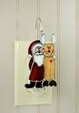 SWITCHABLES STAINED GLASS NIGHT LIGHT COVER - SANTA & RUDOLPH - SW76