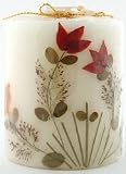 Auroshikha Flower Candles - Patchouli - Pillar (2-3/4 In x 3 In)