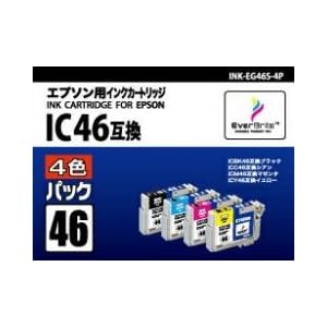 【クリックで詳細表示】オーム エプソン ICY46対応インクカートリッジ 4色パックIC4LC46 INK-EG46S-4P(01-2975