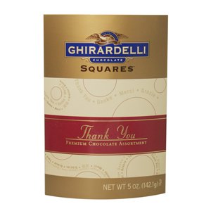 Ghirardelli Chocolate Thank You Squares Chocolates Gift Box, 5 oz.