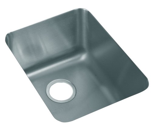 Elkay ELU141810 Gourmet Lustertone Undermount Sink, Stainless Steel