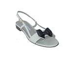 L'AUTRE CHOSE Cream Patent w/Bow Sandals L8403 in Cream